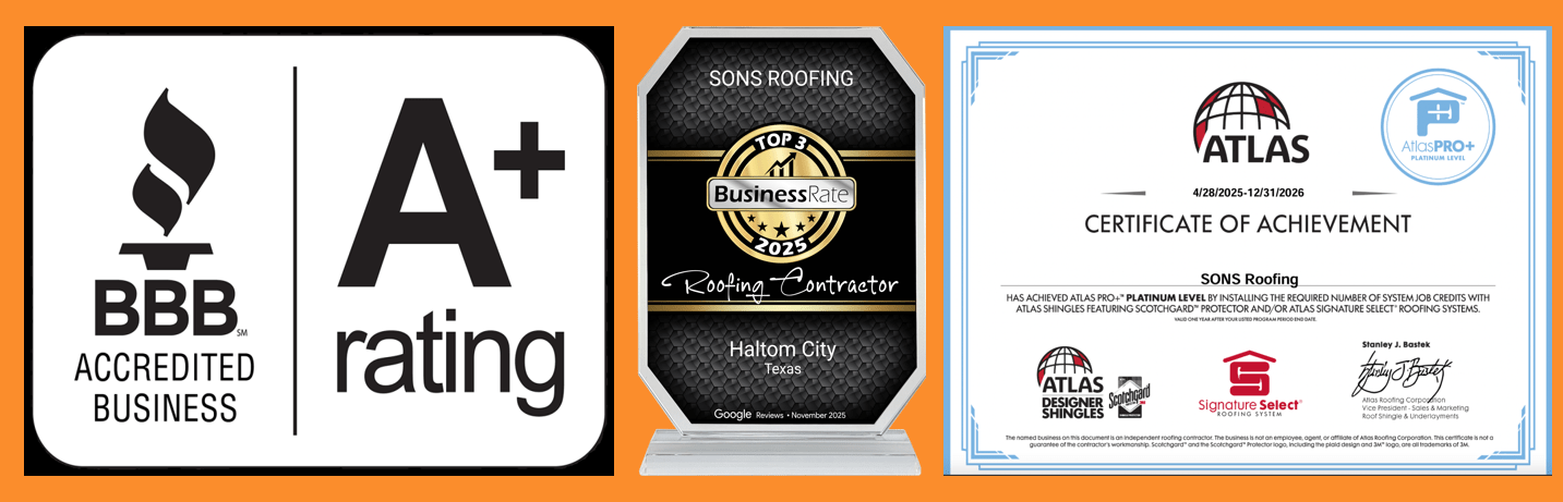 Sons Roofing A+ Better Business Bureau